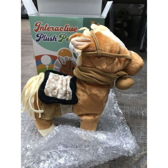 Marsjoy Interactive Plush Brown Horse Toy Talking Singing Leash New - Picture 1 of 7